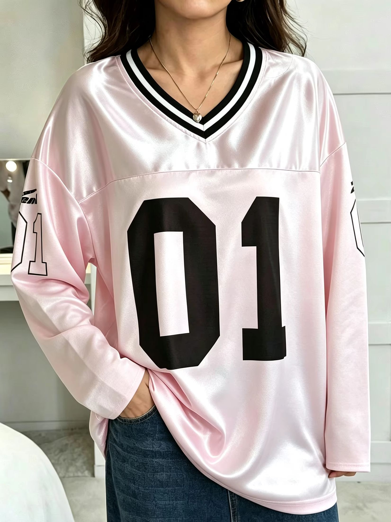 Golf Tees - Herren Damen Vintage Langarm Oversized T-Shirt