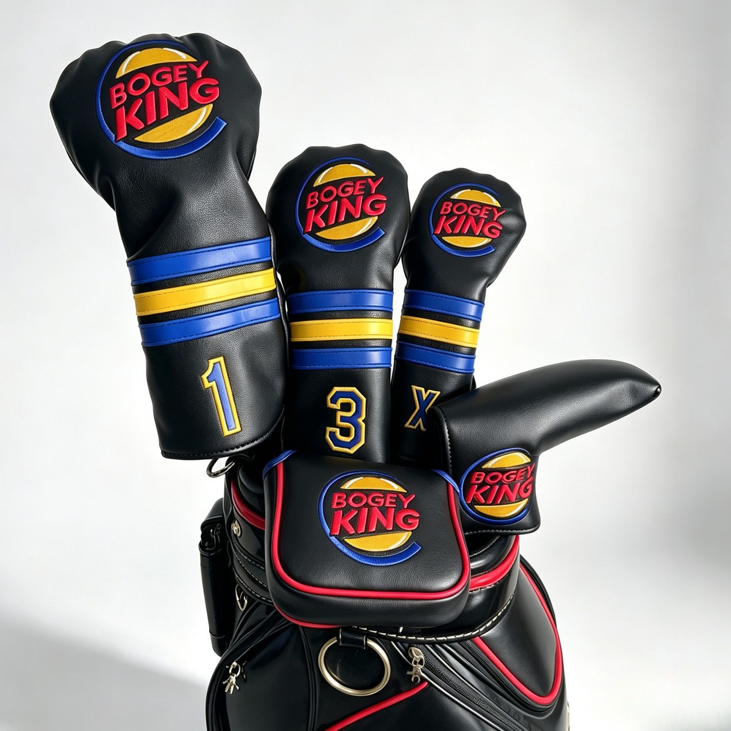 Golf Tees - Lustige Bogey King Golf-Schlägerhüllen, Golf-Mallet-Blade-Putter-Abdeckung, Blade-Putter-Abdeckung,