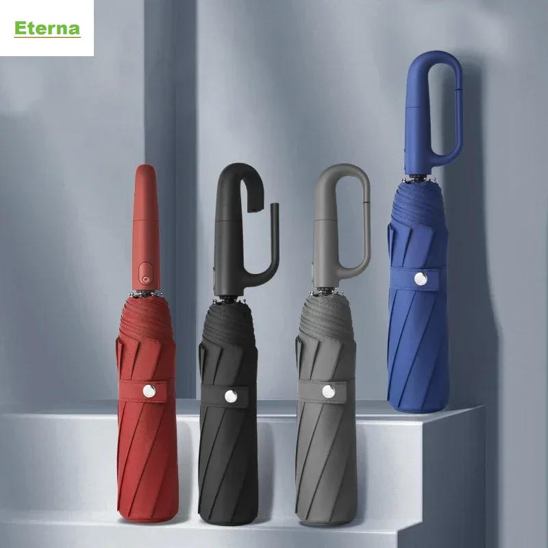 Golf Umbrella Large - Vollautomatischer 20-Rippen-Faltregenschirm mit Ringverschluss, extra groß,